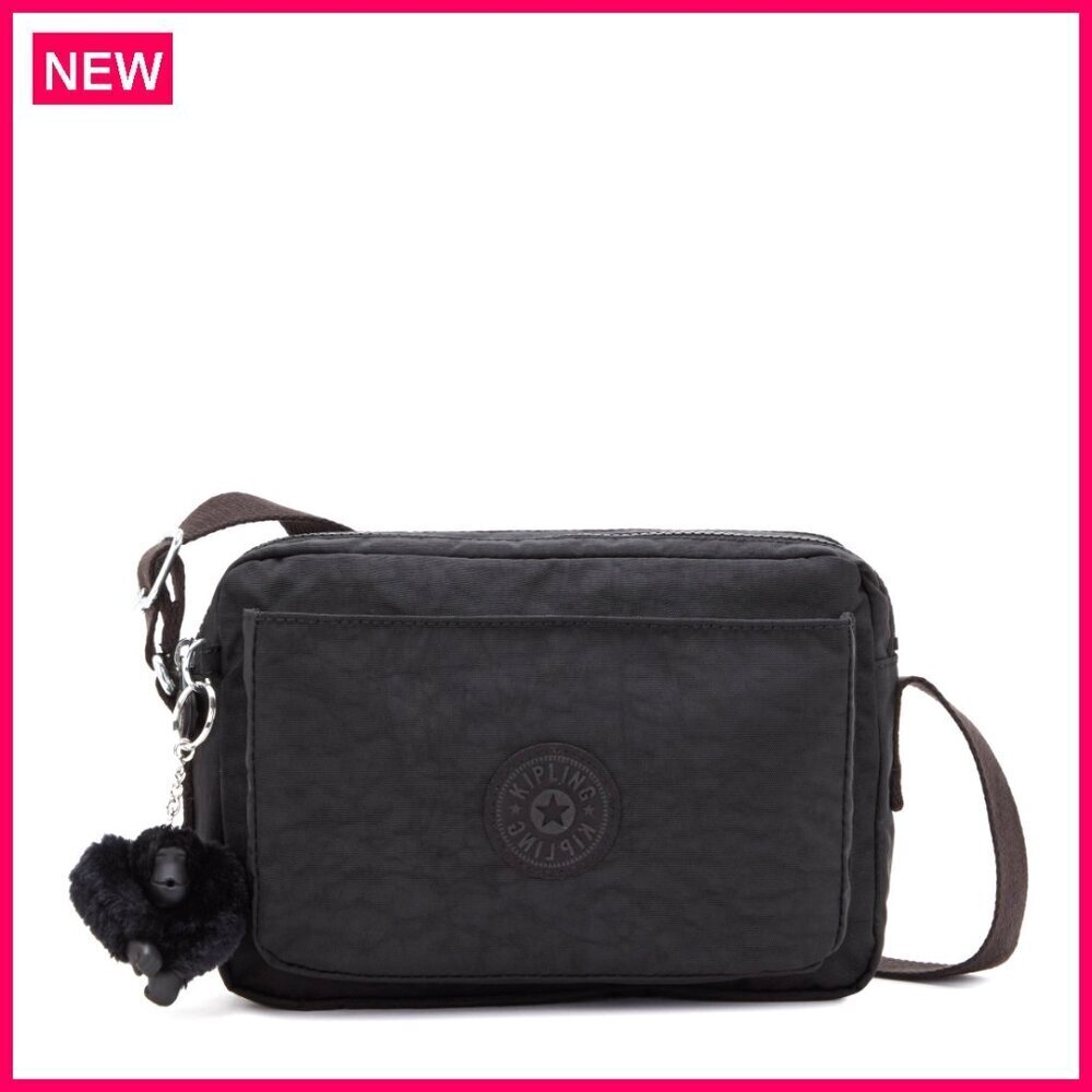 Medium Crossbody Waist Pack, Adjustable Nylon Bag with Multi-Zip Pockets